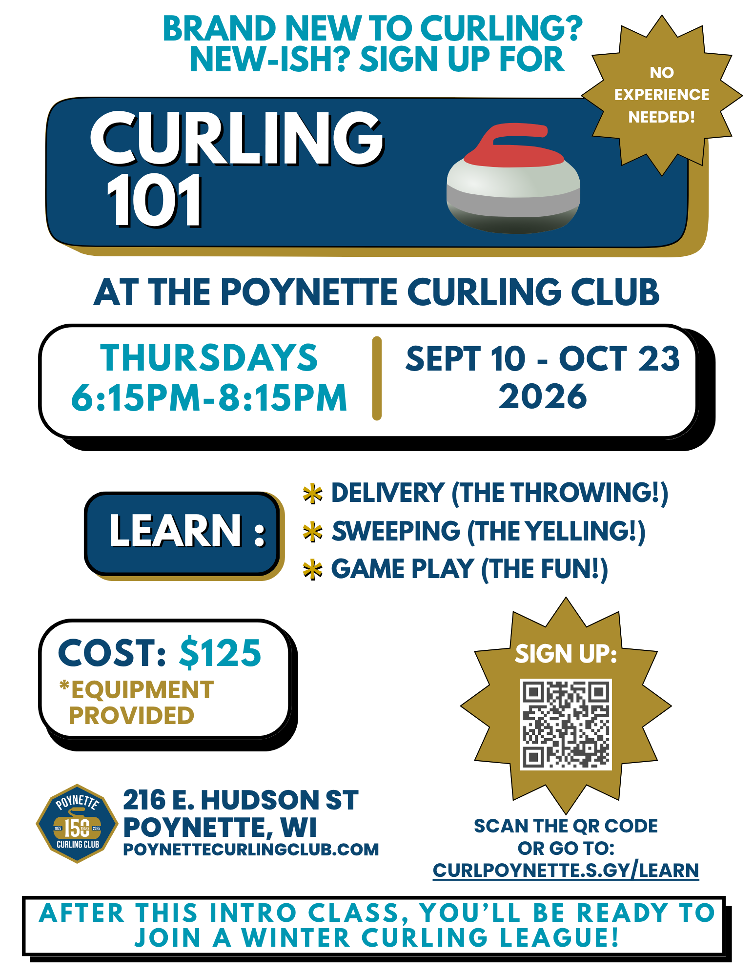 2026 Fall Curling 101 Flyer